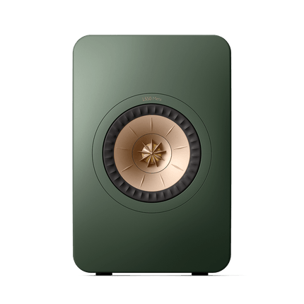 KEF LS50 Meta, finisaj Moss Green, vedere frontală