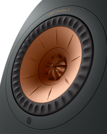 KEF LS50 Wireless II, finisaj Carbon Black, detaliu driver Uni-Q