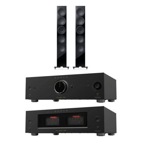 Pachet PROMO Onkyo P-80 + Onkyo M-80 + KEF R11 Meta