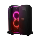 Калъфът JBL PartyCover Ultimate до JBL PartyBox Ultimate със светлини