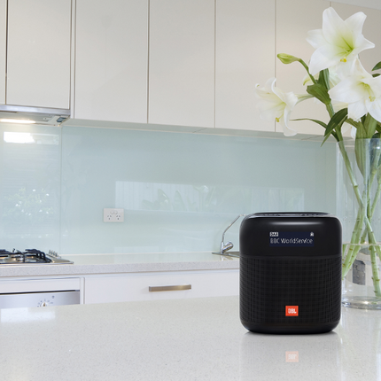JBL Tuner XL върху кухненски плот