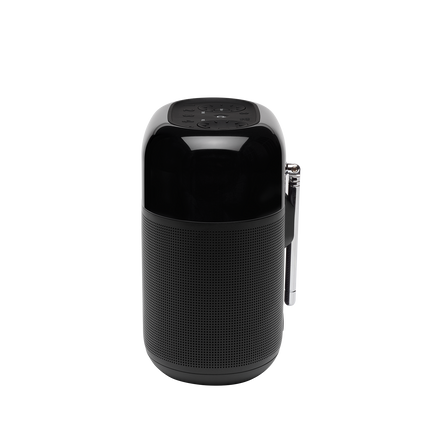 JBL Tuner XL отстрани, със сгъната антена