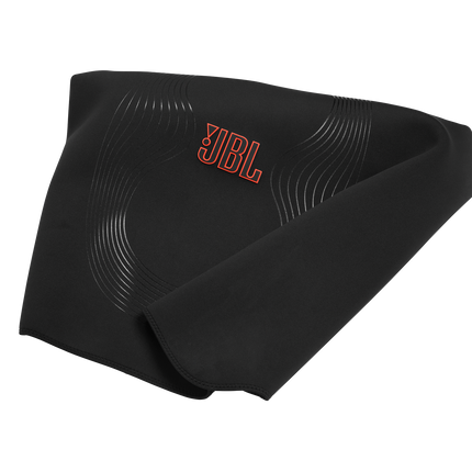 Детайл от материята на калъфа JBL PartyCover 520 с логото на JBL