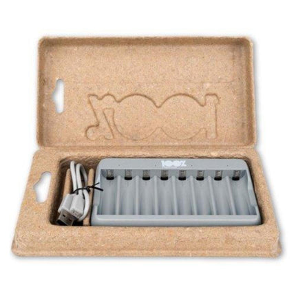 Incarcator acumulatori 100% PeakPower PowerBank USB LCD Charger 8 sloturi ambalaj carton, charger USB