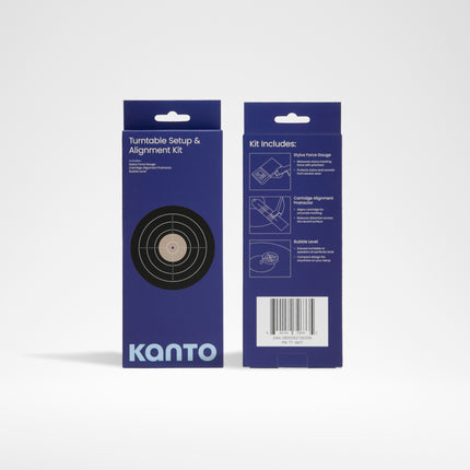 Кутията на комплекта Kanto Audio TT-AKIT, отпред и отзад