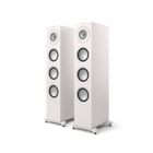 KEF Q11 Meta, finisaj Satin White, vedere din față și lateral