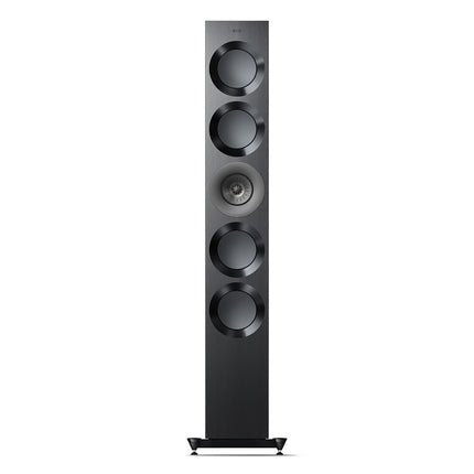 KEF Reference 5 Meta, finisaj High Gloss Black / Grey, vedere din față