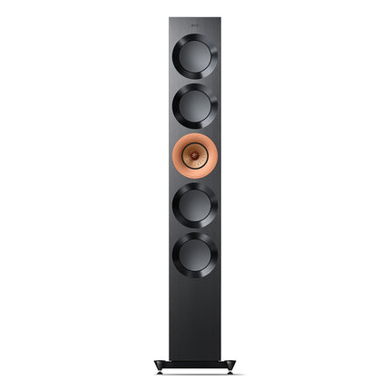 KEF Reference 5 Meta, finisaj High Gloss Black / Copper, vedere din față