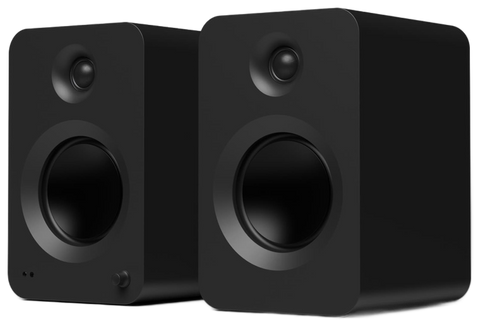 Активни тонколони Kanto Audio REN в черен цвят, двойката, изглед под ъгъл