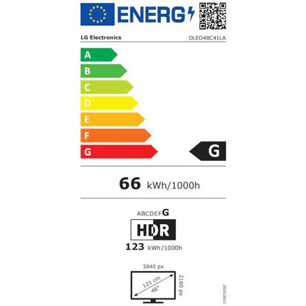 Телевизор LG OLED evo 48C41LA, 121 cm, Smart, 4K Ultra HD, 100 Hz, Class G (модел 2024)