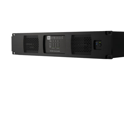 Detaliu al panoului frontal al JBL Synthesis SDA-4600, cu indicatoarele pe canale