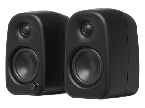 Активни тонколони Kanto Audio UKI Black, двойката, изглед под ъгъл