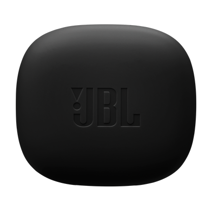 Слушалки JBL Wave Flex 2 (черно): затворен калъф за зареждане, изглед отгоре