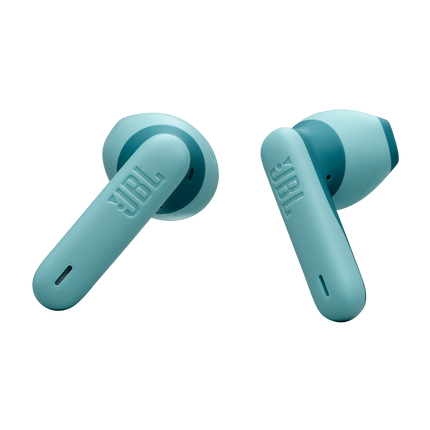 Слушалки JBL Wave Flex 2 (синьо): двете слушалки, изглед под ъгъл