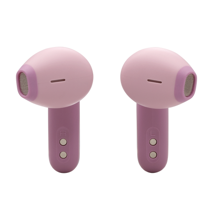 Слушалки JBL Wave Flex 2 (розово): двете слушалки откъм ухото