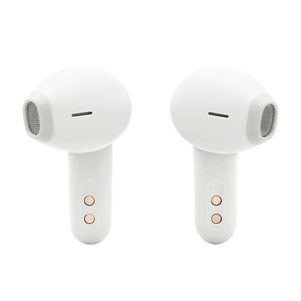 Слушалки JBL Wave Flex 2 (бяло): двете слушалки откъм ухото
