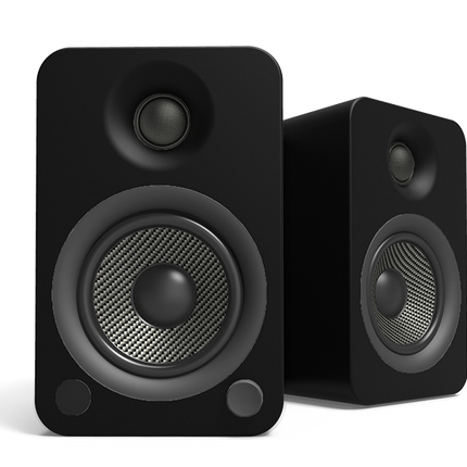 Чифт Kanto Audio YU4 в матово черно, изглед отпред