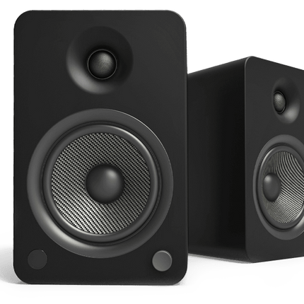 Чифт Kanto Audio YU6 в матово черно, изглед отпред