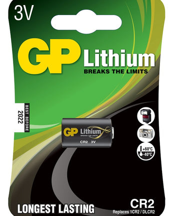 Литиеви батерии GP Lithium CR2, 3V, блистер 1 бр