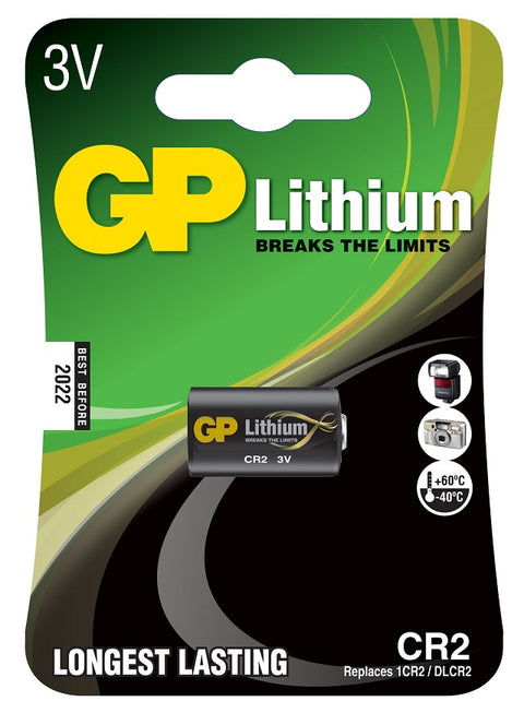 Литиеви батерии GP Lithium CR2, 3V, блистер 1 бр