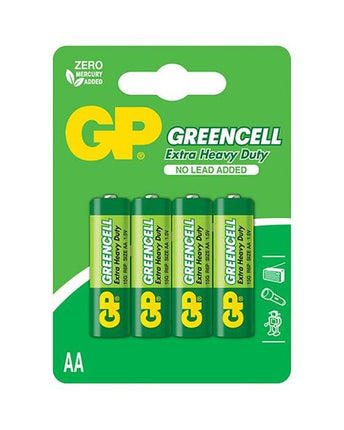 Батерии GP GREENCELL AA (R6), 1.5V, блистер 4бр.