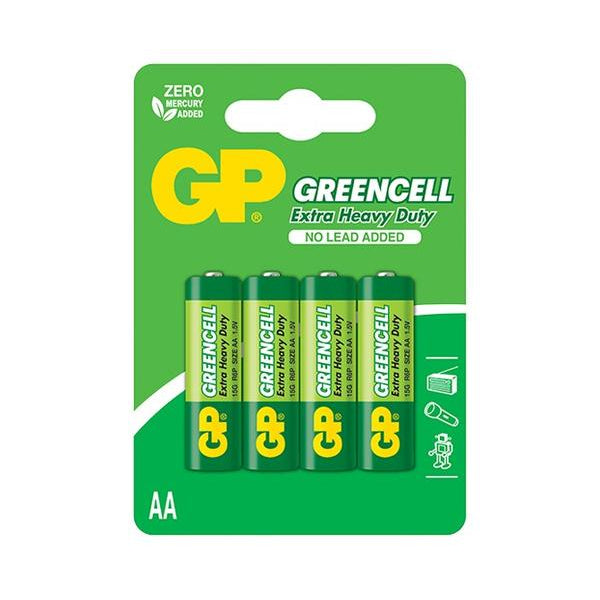 Батерии GP GREENCELL AA (R6), 1.5V, блистер 4бр.