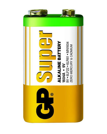 Батерии GP Super Alkaline 9V (6LF22), блистер 1бр