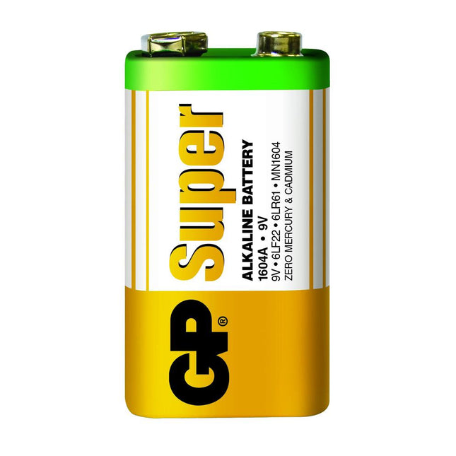 Батерии GP Super Alkaline 9V (6LF22), фолио 1бр