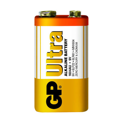 Батерии GP Ultra Alkaline 9V (6LF22), блистер 1бр
