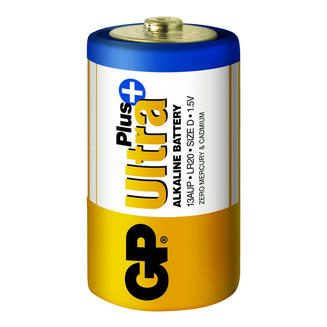 Батерии GP Ultra Plus Alkaline D (LR20), 1.5V, блистер 2бр.