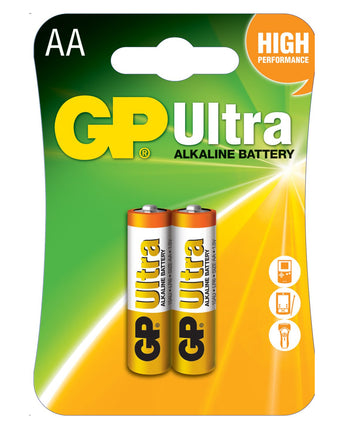 Батерии GP Ultra Alkaline AA (LR6), блистер 2бр