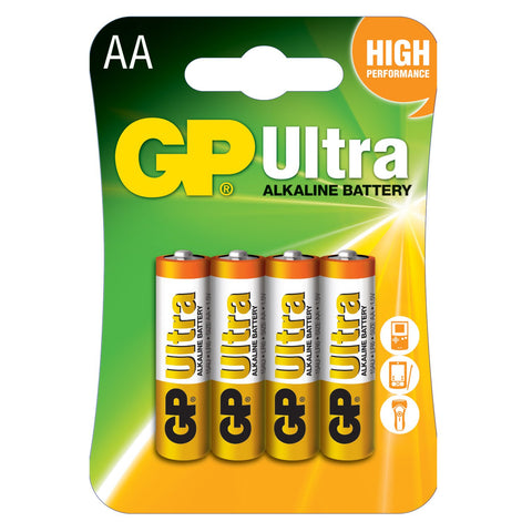 Батерии GP Ultra Alkaline AA (LR6), блистер 4бр