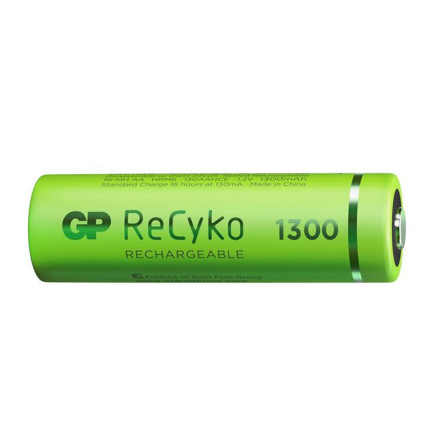 Акумулаторни батерии GP ReCyko AA 1300mAh (R6), рециклируеми опаковки 4бр.