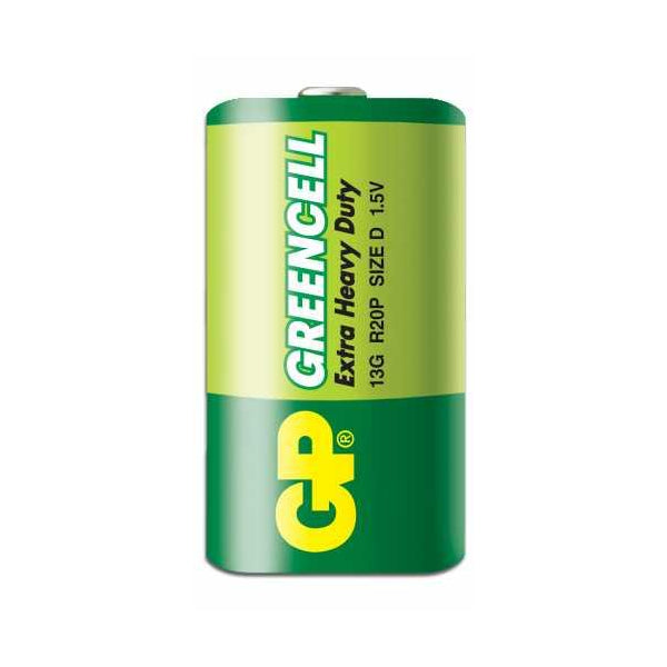 Батерии GP GREENCELL D (R20), 1.5V, блистер 2бр.