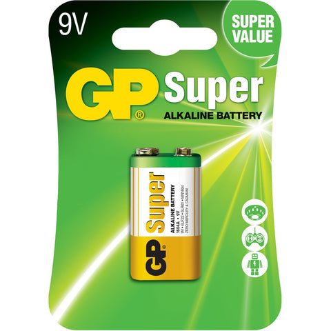 Батерии GP Super Alkaline 9V (6LF22), блистер 1бр