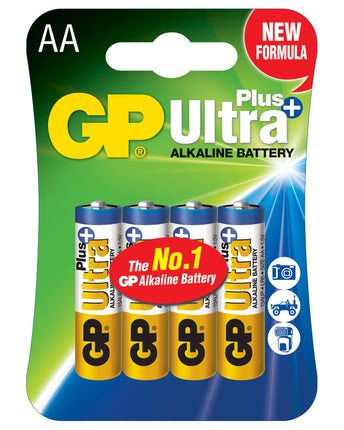 Батерии GP Ultra Plus Alkaline AA (LR6), блистер 4бр