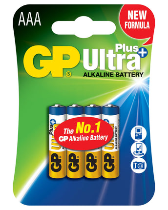 Батерии GP Ultra Plus Alkaline AAA (LR03), блистер 4бр