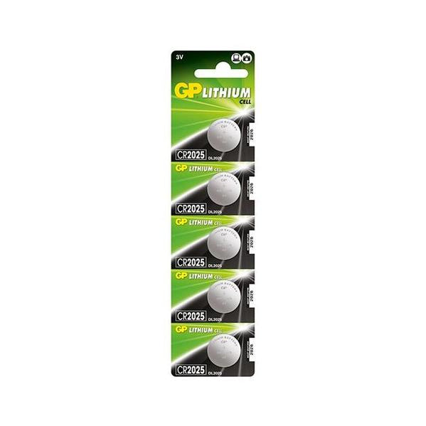 Батерии GP Lithium CELL CR2025 (DL2025), 3.0V, блистер 5 бр.