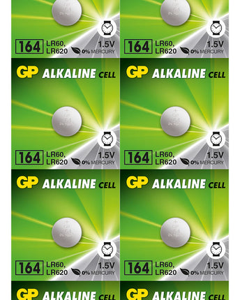 Батерии GP Alkaline CELL 164, LR60, AG1, 1.5V, блистер 10 бр.