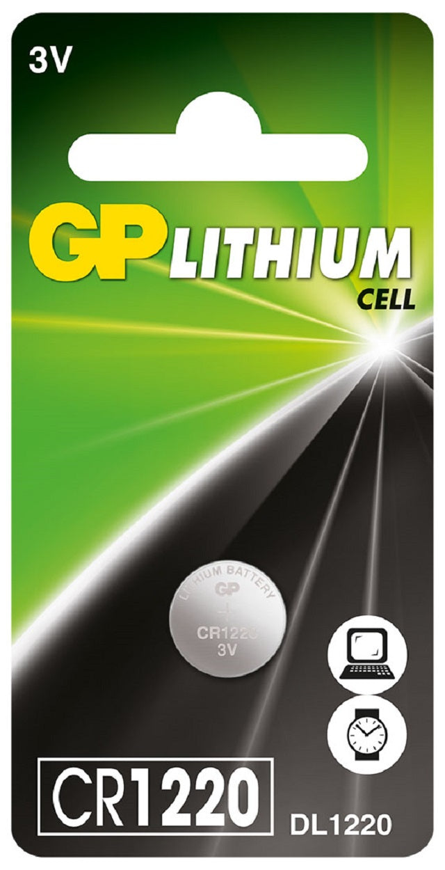 Литиеви батерии GP Lithium CELL CR1220, 3V, блистер 1 бр.