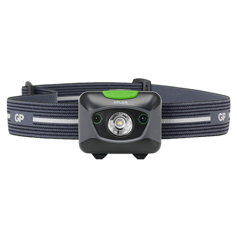 GP XPLOR PHR15 акумулаторен челник, сензор за близост, 300 lm, 3xAAA NiMH, бяла и червена светлина