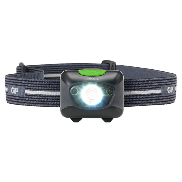 GP XPLOR PHR15 акумулаторен челник, сензор за близост, 300 lm, 3xAAA NiMH, бяла и червена светлина
