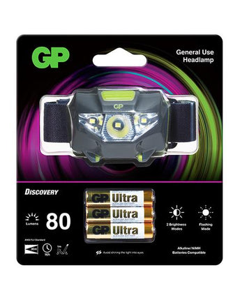 Преден GP Discovery CH32, 80 lm, 3xAAA