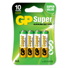 Батерии GP Super Alkaline AA (LR6), блистер 4бр