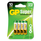 GP Super Alkaline AAA батерии (LR03), блистер 4бр