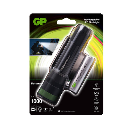 Акумулаторен фенер GP Discovery CR42, 1000 lm, 1x18650 Lithium ion 2600mAh
