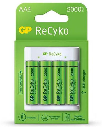 Зарядно устройство GP ReCyko E411 (USB) + 4 батерии ReCyko AA 2100mAh