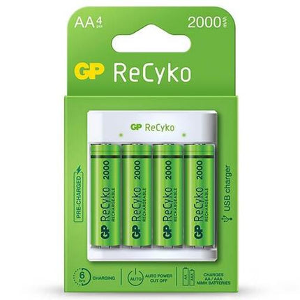 Зарядно устройство GP ReCyko E411 (USB) + 4 батерии ReCyko AA 2100mAh