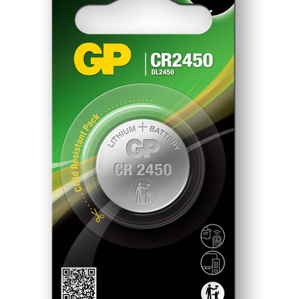 Литиеви батерии GP Lithium CELL CR2450, 3V, блистер 1 бр.
