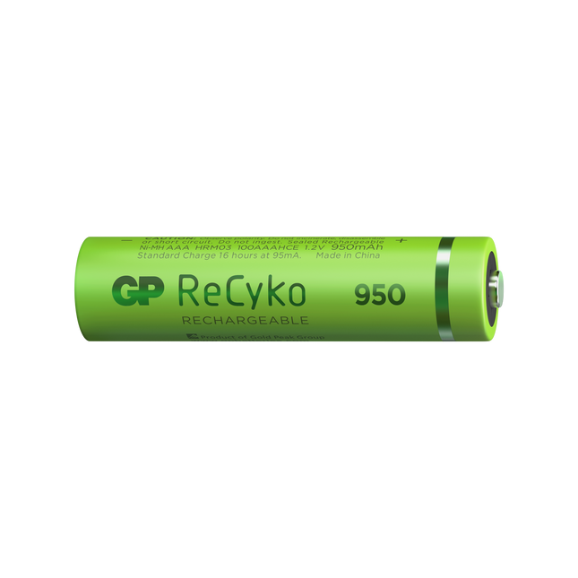 Акумулаторни батерии GP ReCyko AAA 950mAh (R03), рециклируеми опаковки 2бр.